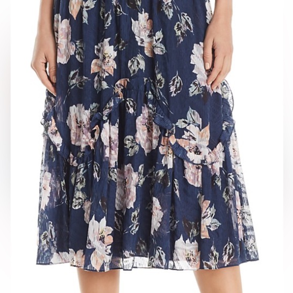 Rebecca Taylor Magnolia Ruffle Midi Dress - Picture 4 of 9